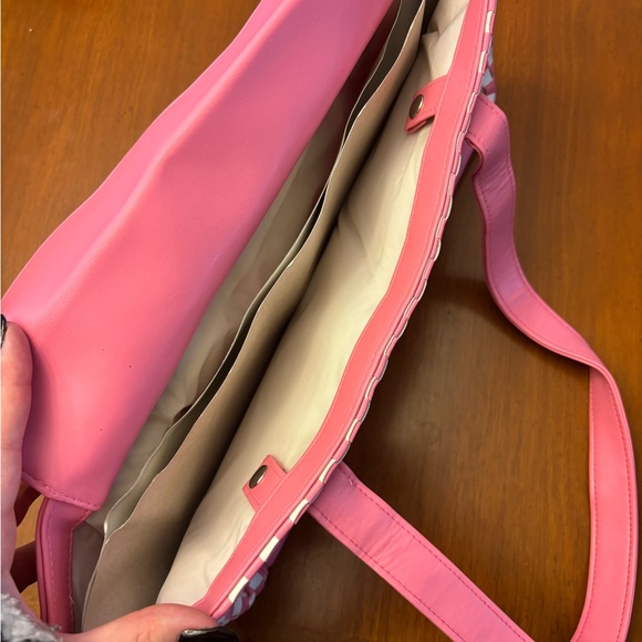 Hello Kitty 2007 Pink and white checkered shoulder purse bag - Picture 6 of 7